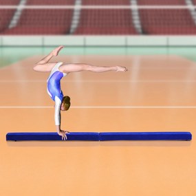 Barra de Equilíbrio Ginástica Dobrável 210 cm Barra de Ginástica Artística para Crianças Iniciantes e Ginastas 210x10x6,5 cm Azul