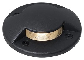 Foco de chão moderno preto GU10 50mm efeito de 2 luzes IP65 - Cellar