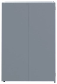 Abrigo para 6 caixotes do lixo 414x79x117 cm aço cinzento