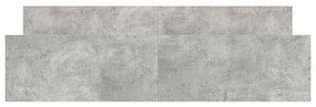 Estrutura cama c/ cabeceira e apoio pés 160x200cm cinza cimento