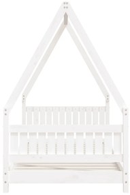 Estrutura de cama infantil 90x190 cm pinho maciço branco