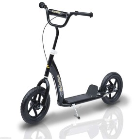 HOMCOM Trotinete para Crianças acima de 5 anos Scooter de 2 Rodas Grandes de 12 Polegadas com Freio e Guidão Ajustável em Altura