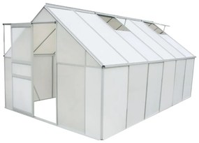 vidaXL Estufa policarbonato e alumínio 490x250x195 cm