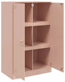 Aparador 67x39x107 cm aço rosa