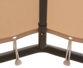 Gazebo tenda com toldo 3x3 m aço bege