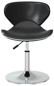 Cadeiras de jantar 2 pcs couro artificial preto