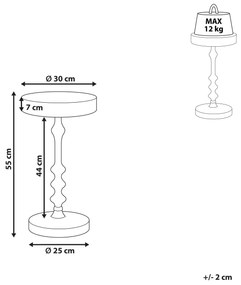 Mesa de apoio em metal preto ATAPO Beliani