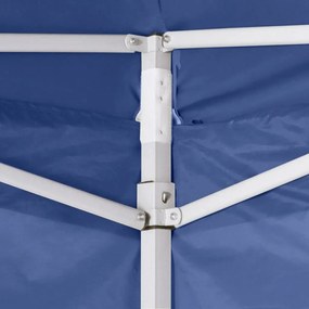 Tenda dobrável com 2 paredes 3x3 m azul