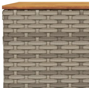 8 pcs conjunto sofás de jardim c/ almofadões vime PE cinzento