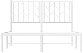 Estrutura de cama com cabeceira 120x200 cm metal branco