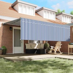 Toldo Retrátil Azul e branco Azul e Branco Antracite