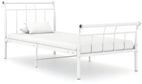 vidaXL Estrutura de cama 100x200 cm metal branco