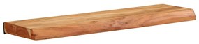 Prateleiras parede 2 pcs 60x20x3,5 cm madeira de acácia maciça