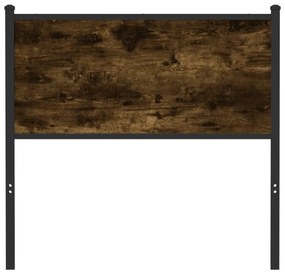 Cabeceira de cama 75cm derivados de madeira/aço carvalho fumado