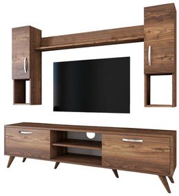 Conjunto de Móvel de TV "Askel" M3 – Design Moderno em Nogueira