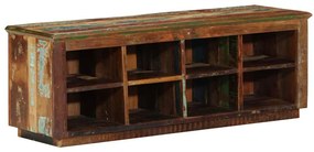 Banco para Sapatos 110x35x40 cm Madeira Sólida Recuperada