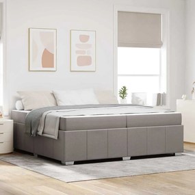 vidaXL Estrutura da Cama Cinzento-acastanhado 200 x 200 cm tecido