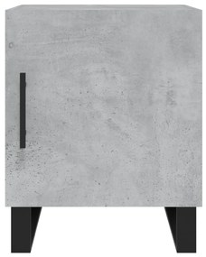 Mesa cabeceira 2pcs 40x40x50 cm derivados madeira cinza cimento