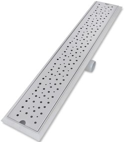 Dreno de chuveiro linear 2 pcs bolhas 730x140 mm aço inoxidável