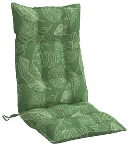 Almofadões p/ cadeira encosto alto 6 pcs tecido oxford folhas