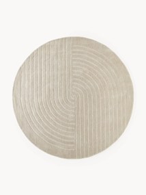 Tapete redondo em lã artesanal Mason