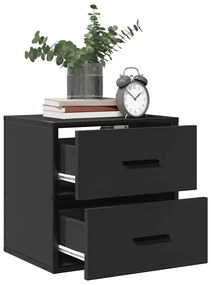 Mesa de cabeceira de parede 40x31x39,5 cm preto