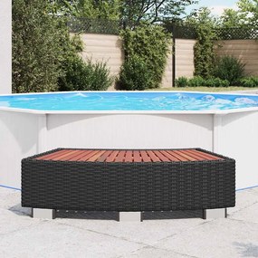 Degrau para spa em vime 92x45x25 cm preto