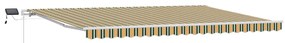 Toldo Retrátil Verde e amarelo 500 × 300 cm Verde e amarelo