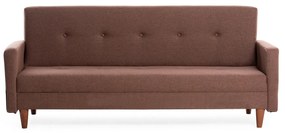 Sofá-Cama 3 Lugares Hiko – Castanho – 200 x 83 x 75 cm