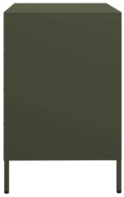 Aparador 68x39x58,5 cm aço laminado a frio verde-azeitona