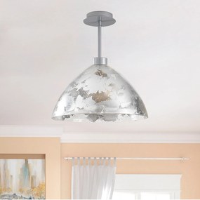 Candeeiro Bergama – Prateado – Diâmetro 34 cm x Altura 37 cm