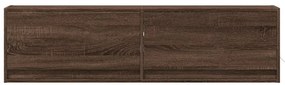 Móvel de parede p/ TV luzes LED 140x31x38 cm carvalho castanho