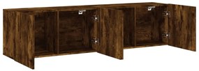 Móveis de parede para TV 2 pcs 80x30x41 cm carvalho fumado