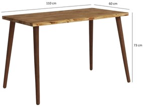 Secretária Cozy – Carvalho – 110 cm x 73 cm x 60 cm