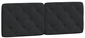 Cama com colchão 140x200 cm veludo preto
