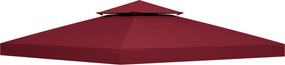 Outsunny Teto de Reposição para Pavilhão de Jardim Lona de Reposição para pavilhão tenda 3 x 3 m Vermelho vinho | Aosom Portugal