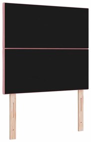 Cabeceira LED Bloco de Diamante Rosa 100 cm em Veludo