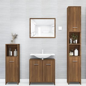 815521 vidaXL Armário WC 30x30x183,5cm derivados de madeira carvalho castanho