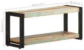Móvel de TV 90x30x40 cm madeira recuperada maciça