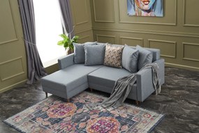 Sofá-Cama de Canto Aydam – Azul – 215x80x150 cm