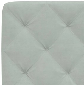 Estrutura de cama sem colchão 140x190 cm veludo cinzento-claro