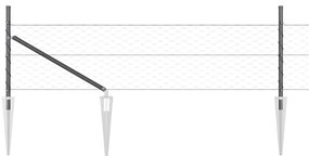 Cerca Hexagonal Cinza 0,5x10 m de Aço vidaXL