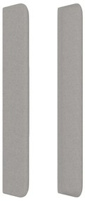 Cabeceira cama c/ abas tecido 147x16x118/128 cm cinzento-claro