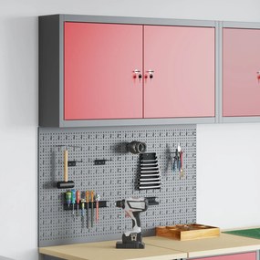 Conjunto de Armário e Painel de Ferramentas de 3 Peças VidaXL Montado