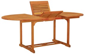 Mesa de jardim 200x100x75 cm madeira de eucalipto maciça