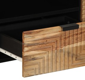 Aparador de TV vidaXL 105x33,5x46 cm Madeira Maciça de Acácia