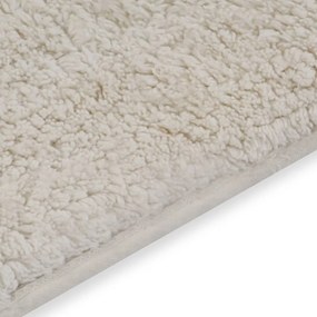 Conjunto tapetes de casa de banho 2 pcs tecido branco