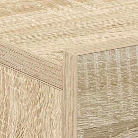 Mesa cabeceira suspensa 2 pcs derivados madeira carvalho sonoma