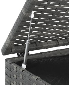 Caixa para almofadões de jardim 100x49x103,5cm vime PE cinzento