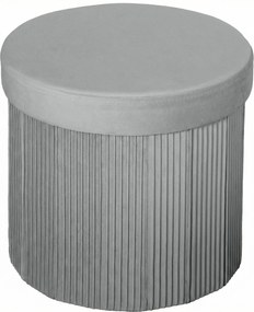 HOMCOM Puff de Arrumação Banco de Arrumação Dobrável 35 L 38x38x38 cm Estofado em Veludo Baú de Arrumação Cinzento Escuro | Aosom Portugal